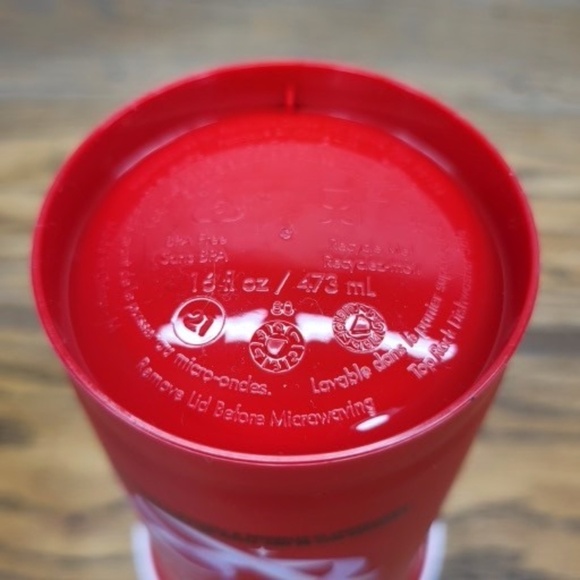 Starbucks "Celebrating 50 Years" Red Plastic Travel Cup - Picture 3 of 4